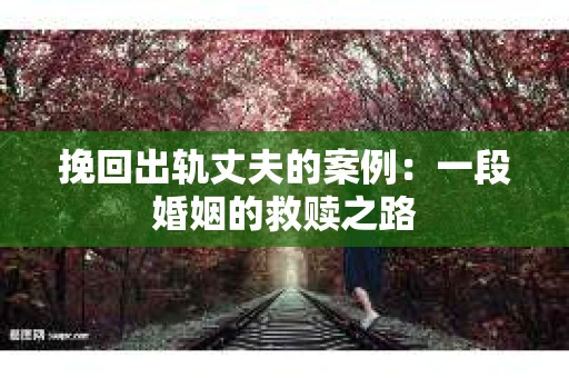 挽回出轨丈夫的案例：一段婚姻的救赎之路