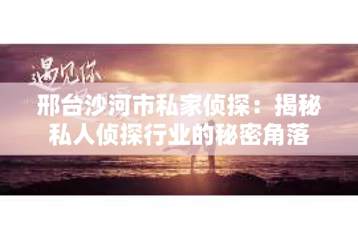 邢台沙河市私家侦探：揭秘私人侦探行业的秘密角落