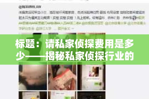 标题：请私家侦探费用是多少——揭秘私家侦探行业的价格之谜