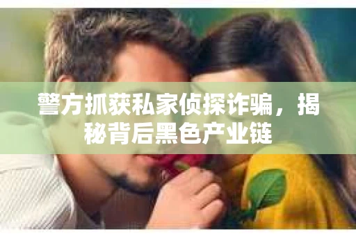 警方抓获私家侦探诈骗，揭秘背后黑色产业链